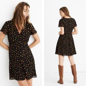NWOT Madewell Silk Button Front Swing Dress